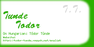 tunde todor business card